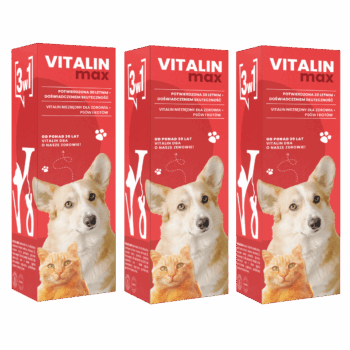 Vitalin Max dla psów i kotów 3 opakowania